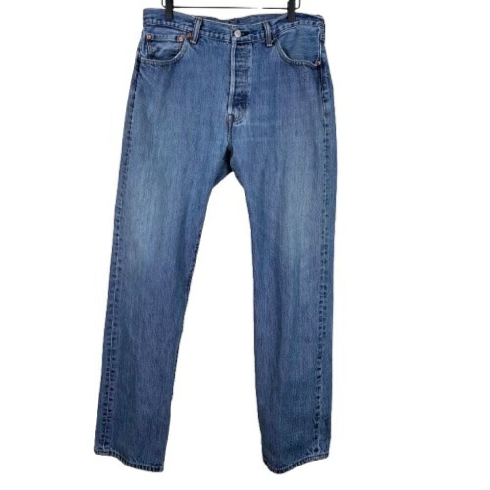 Levi’s 501XX Blank Tab Button Fly Distressed Workwear 36x34 Fade VTG Inspired